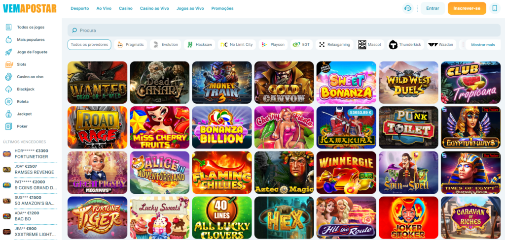 Jogos de Casino e Slots Online no VemApostar
