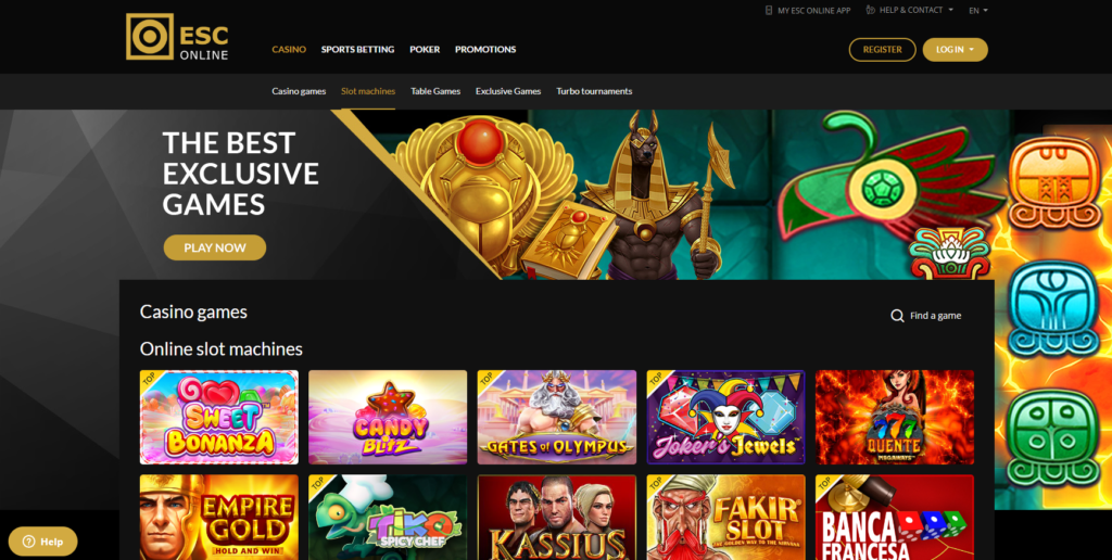 Casino, Slots Online e Jogos no ESC Online